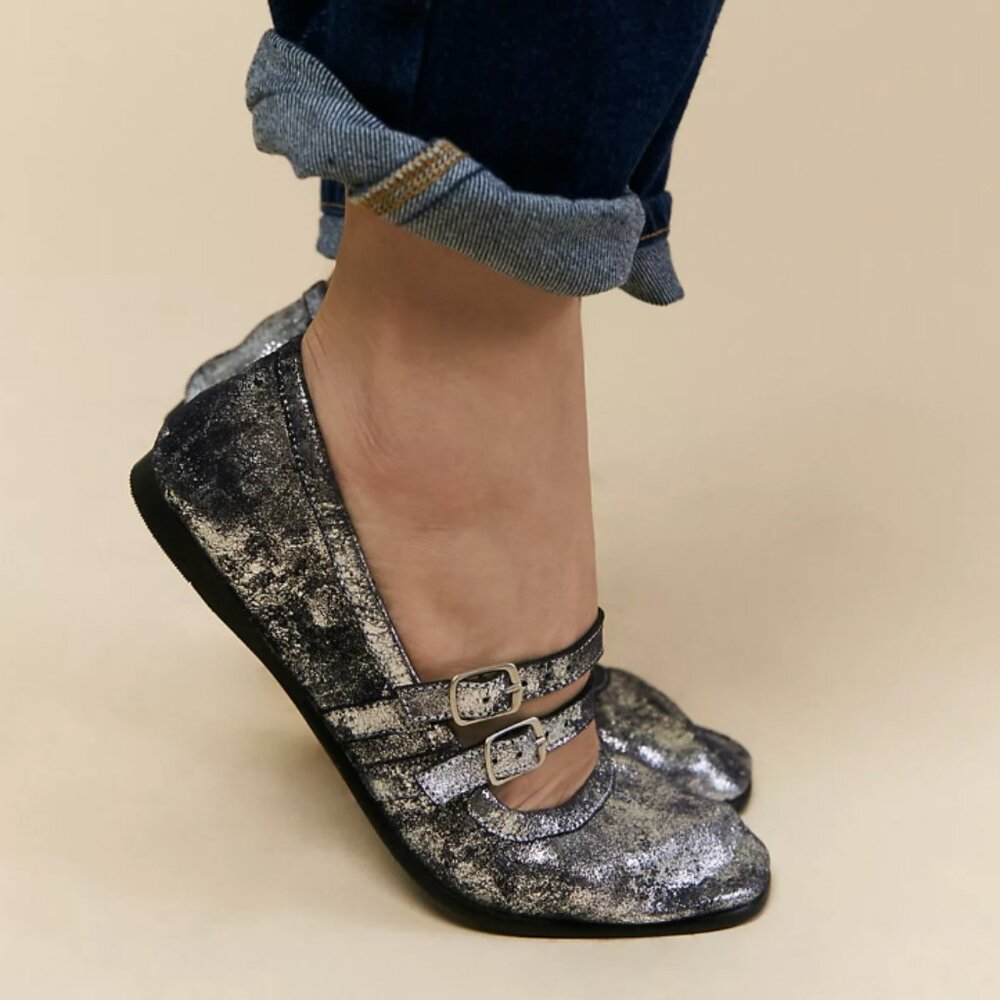 Free People Gemini Ballet Flat – Silver – Size 8 - Picture 6 of 6